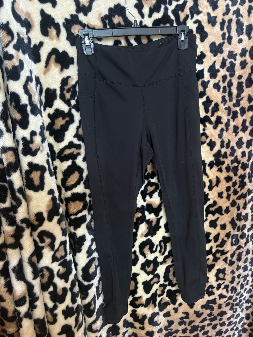 Active USA Black High-Waist Leggings